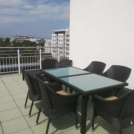 Apartment Strandnahe Mit Meerblick, Dachterrasse Und 2 Schlafzimmern,residenz Bel Vital - Kategorie F Binz